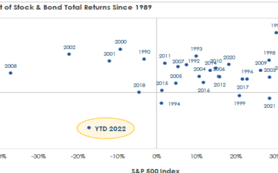 Stocks & Bonds Both Decline More Than -10% During 2022